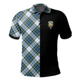 Campbell Dress Ancient Tartan Polo Shirt Half of Me - Cross Style