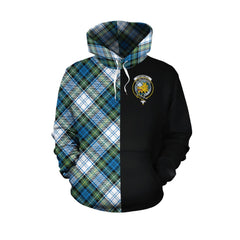 Campbell Dress Ancient Tartan Hoodie Half of Me - Cross Style