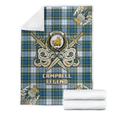 Campbell Dress Ancient Tartan Gold Courage Symbol Blanket