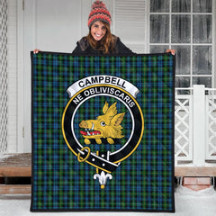 Campbell of Argyll (No Guards) Tartan Crest Quilt