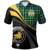 Campbell of Breadalbane Ancient Tartan Polo Shirt - Royal Coat Of Arms Style