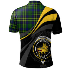 Campbell of Breadalbane Modern Tartan Polo Shirt - Royal Coat Of Arms Style