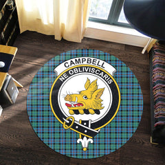 Campbell of Cawdor Ancient Tartan Crest Round Rug