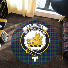 Campbell of Cawdor Modern Tartan Crest Round Rug