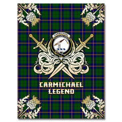 Carmichael Modern Tartan Gold Courage Symbol Blanket