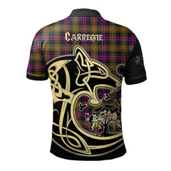 Carnegie Modern Tartan Polo Shirt Viking Wolf