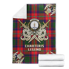 Charteris Tartan Gold Courage Symbol Blanket