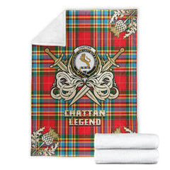 Chattan Tartan Gold Courage Symbol Blanket