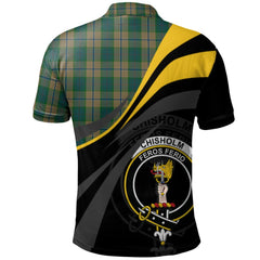 Chisholm Colonial Tartan Polo Shirt - Royal Coat Of Arms Style