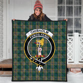 Chisholm Colonial Tartan Crest Quilt