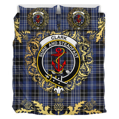 Clark 02 Tartan Crest Bedding Set - Golden Thistle Style