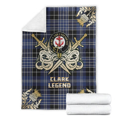 Clark Tartan Gold Courage Symbol Blanket