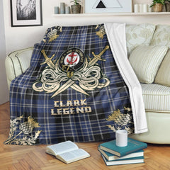 Clark Tartan Gold Courage Symbol Blanket