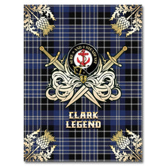 Clark Tartan Gold Courage Symbol Blanket