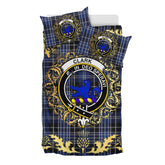 Clark (Lion) 02 Tartan Crest Bedding Set - Golden Thistle Style