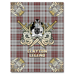 Clayton Tartan Gold Courage Symbol Blanket