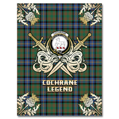 Cochrane Ancient Tartan Gold Courage Symbol Blanket