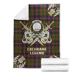 Cochrane Modern Tartan Gold Courage Symbol Blanket