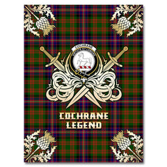 Cochrane Modern Tartan Gold Courage Symbol Blanket