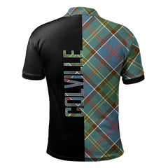 Colville Tartan Polo Shirt Half of Me - Cross Style