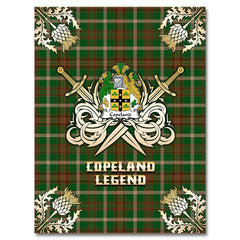 Copeland Tartan Gold Courage Symbol Blanket