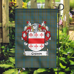 Craven County Tartan Crest Garden Flag