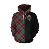 Crawford Modern Tartan Hoodie Half of Me - Cross Style