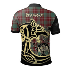 Crawford Modern Tartan Polo Shirt Viking Wolf