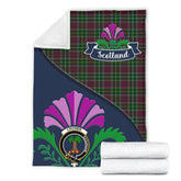 Crosbie Tartan Crest Premium Blanket - Thistle Style