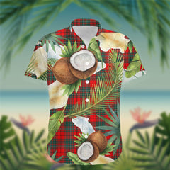 Cumming Tartan Hawaiian Shirt Hibiscus, Coconut, Parrot, Pineapple - Tropical Garden Shirt