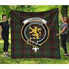 Cumming Buchan Hunting Tartan Crest Quilt