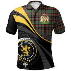 Cumming Hunting Ancient Tartan Polo Shirt - Royal Coat Of Arms Style