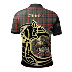 Cumming Hunting Modern Tartan Polo Shirt Viking Wolf