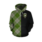 Cunningham Dress Green Dancers Tartan Hoodie Half of Me - Cross Style