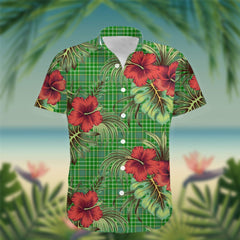 Currie Tartan Hawaiian Shirt Hibiscus, Coconut, Parrot, Pineapple - Tropical Garden Shirt