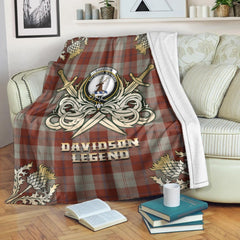 Davidson Dress Dancers Tartan Gold Courage Symbol Blanket