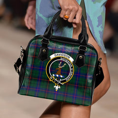 Davidson Modern Tartan Crest Shoulder Handbags