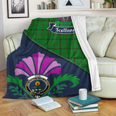 Don Tartan Crest Premium Blanket - Thistle Style