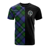 Donnachaidh Tartan T-Shirt Half of Me - Cross Style