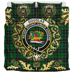 Douglas 02 Tartan Crest Bedding Set - Golden Thistle Style
