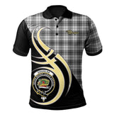 Douglas Grey Modern Tartan Polo Shirt - Believe In Me Style