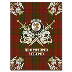 Drummond Tartan Gold Courage Symbol Blanket