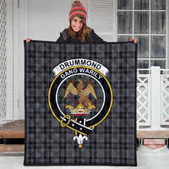 Drummond Grey Tartan Crest Quilt