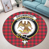 Drummond Modern Tartan Crest Round Rug