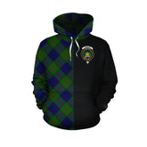 Dundas Modern Tartan Hoodie Half of Me - Cross Style