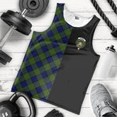 Dundas Modern Tartan Crest Men's Tank Top - Cross Style