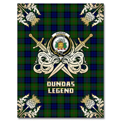 Dundas Modern Tartan Gold Courage Symbol Blanket