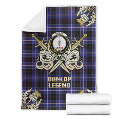 Dunlop Modern Tartan Gold Courage Symbol Blanket