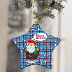 Elliot Ancient Tartan Christmas Ceramic Ornament - Santa Style