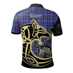 Elliot Modern Tartan Polo Shirt Viking Wolf